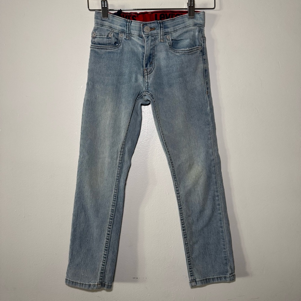 Levi's 511 Straight Leg‎ Denim Jeans Boys Size 8 Regular Light Wash Adjustable